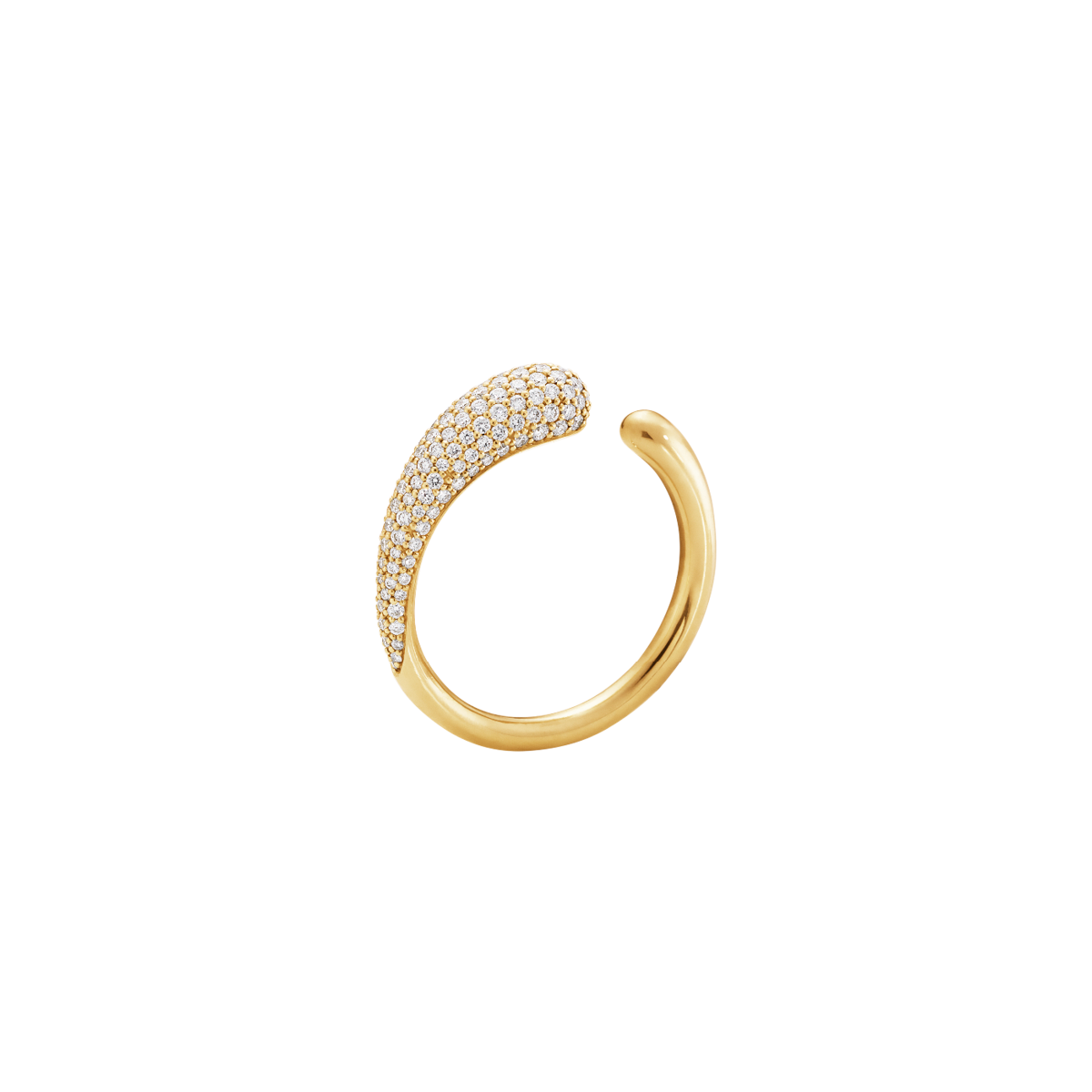 MERCY organic mini ring in yellow gold with diamonds
