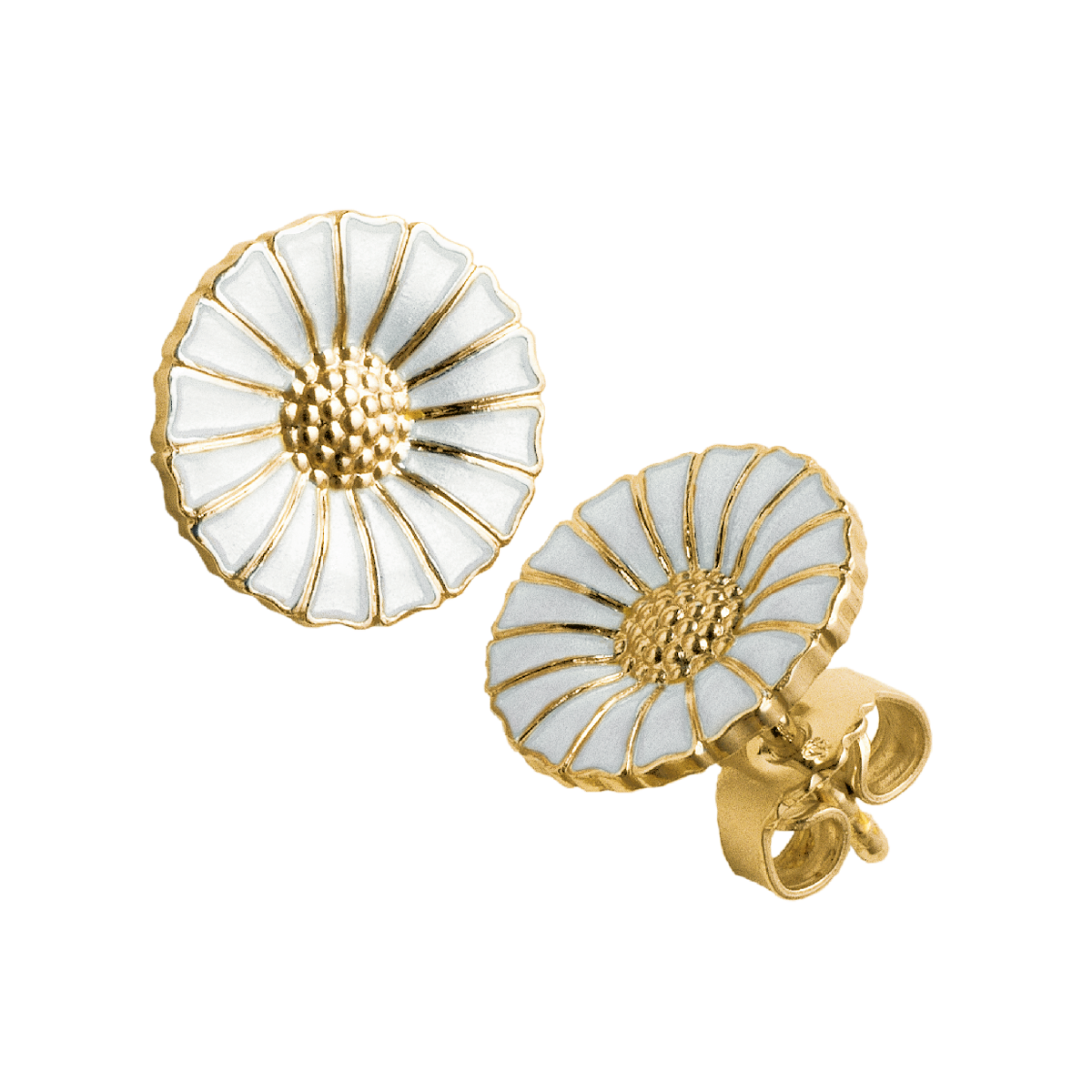 Daisy earrings in gold plated sterling silver Jensen