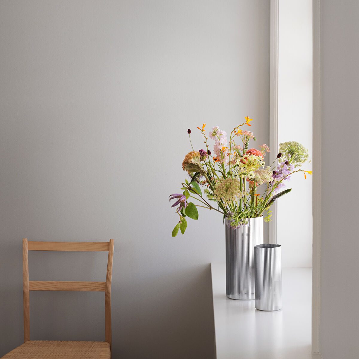 Georg Jensen Stainless Steel Large Alfredo Vase