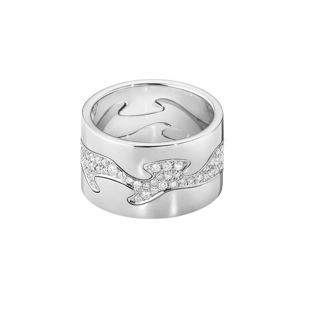 Fusion 3 piece ring in 18kt. white gold with brilliant cut Fusion 3 piece ring in 18kt. white gold with brilliant cut