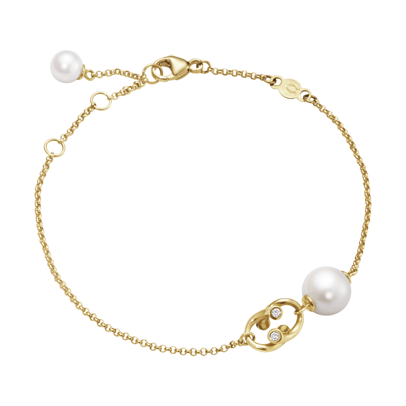 Magic Bracelet 18 Kt Yellow Gold With Pearls And Diamonds