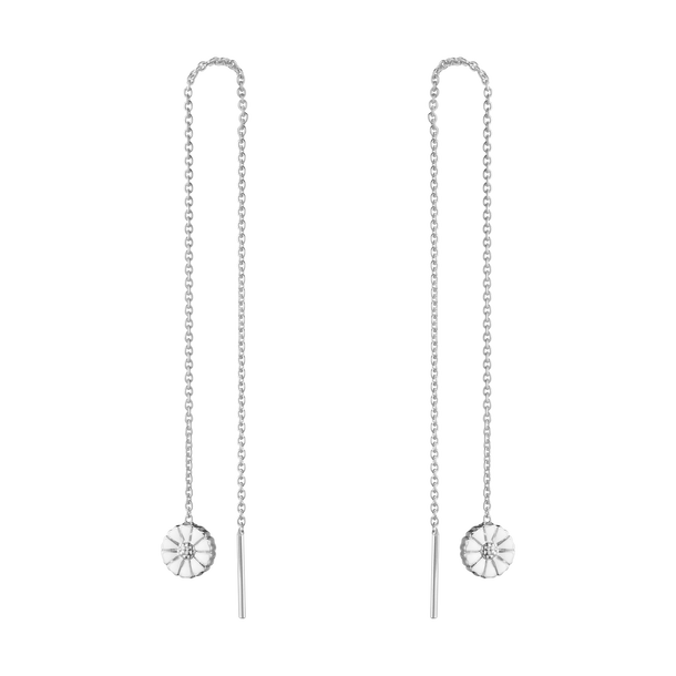 Daisy sterling silver threader earrings Georg Jensen