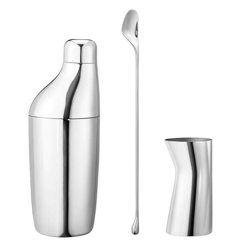 Roux Kanon plejeforældre SKY set - cocktail shaker set in stainless steel | Georg Jensen