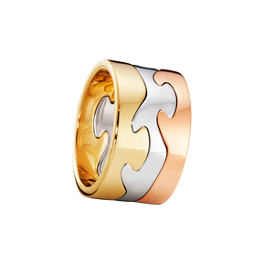  FUSION 3-piece ring - 18 kt. yellow gold, white gold and rose gold

