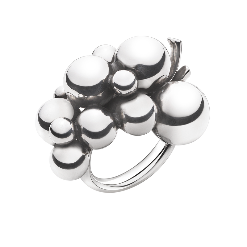 MOONLIGHT GRAPES ring - sterling silver, large