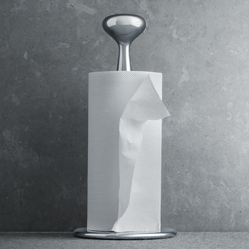 Alfredo Modern Kitchen Roll Holder In Polished Stainless Steel