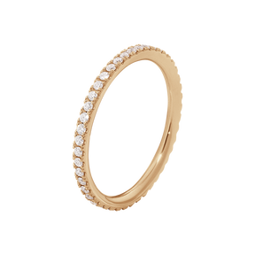 AURORA ring - 18 kt. rosa guld med brillantslebne diamanter