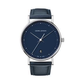 Scandinavian Designer Watches And Watch Straps For Men Women P Koppel 38 Mm Quartz Blue Dial Leather Strap