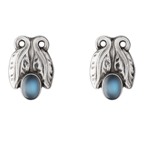 MOONLIGHT BLOSSOM earclips - sterling silver with moonstone MOONLIGHT BLOSSOM earclips - sterling silver with moonstone