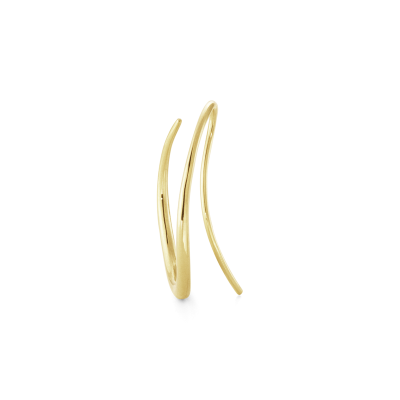 OFFSPRING earhoop, contemporary but classic gold hoop earring