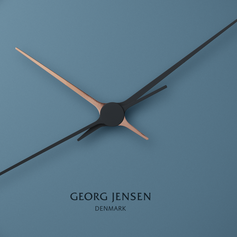 KOPPEL 22 cm contemporary wall clock, blue Jensen