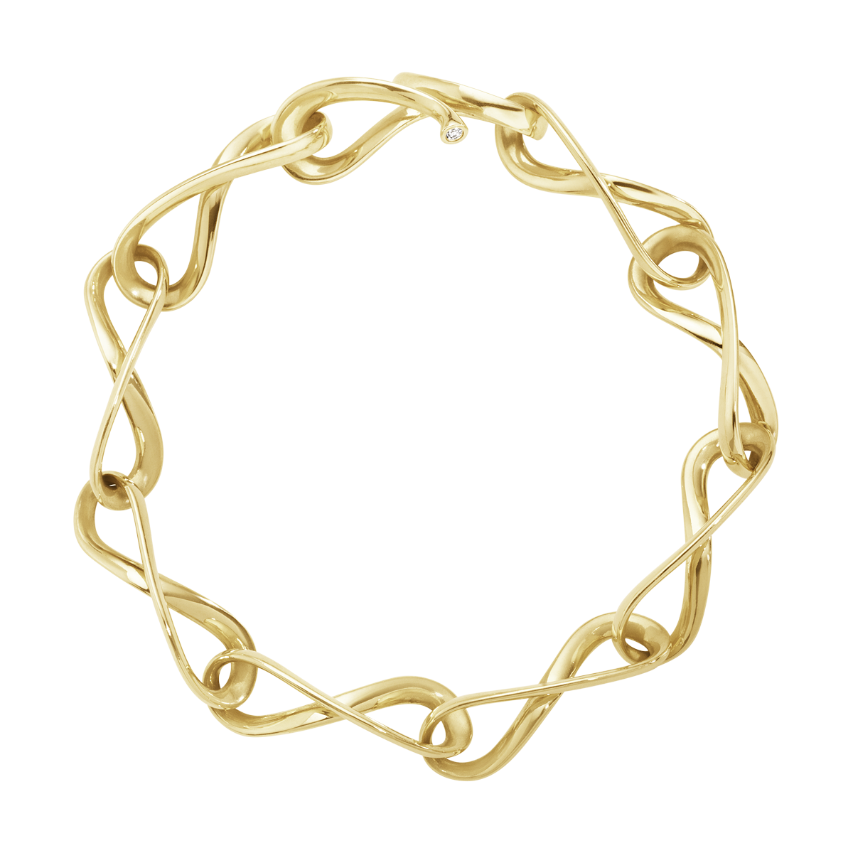 Yellow gold infinity bracelet clearance
