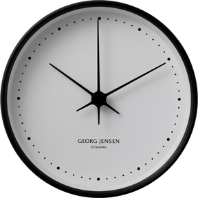 KOPPEL 22 cm wall clock, black stainless steel with white dial