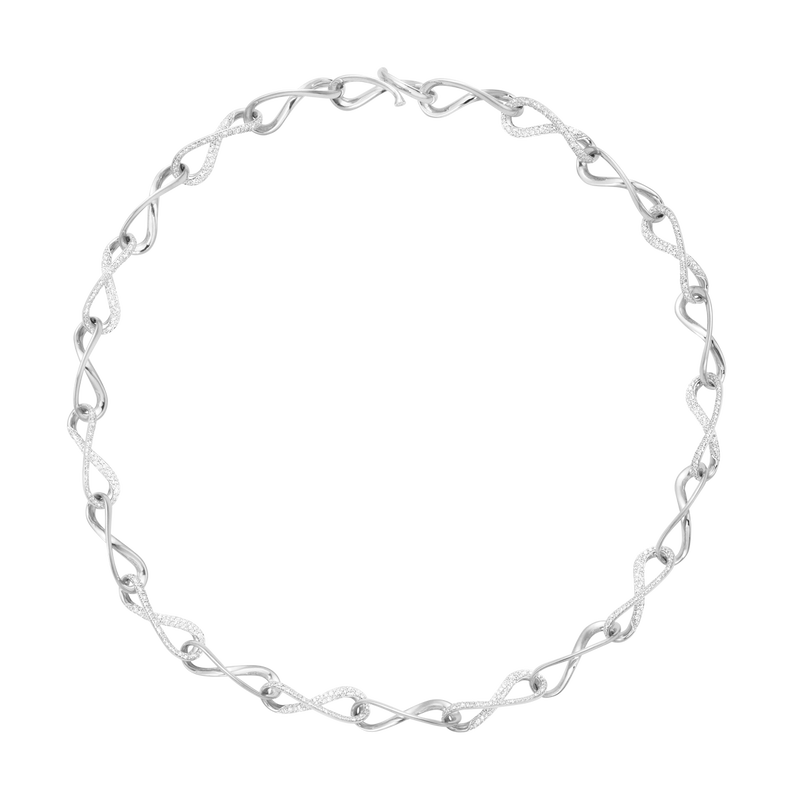 インフィニティ バイ ジョージ ジェンセン(INFINITY BY GEORG JENSEN) ネックレス - 18Kホワイトゴールド＋ダイヤモンド