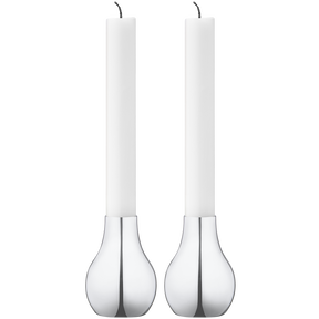 CAFU candleholder, medium, stainless steel, 2 pcs. CAFU candleholder, medium, stainless steel, 2 pcs.