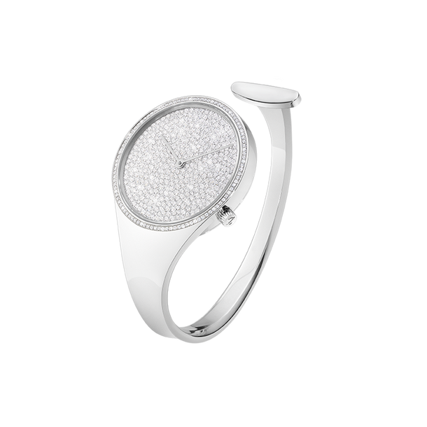 Vivianna steel and diamond bangle watch Georg Jensen