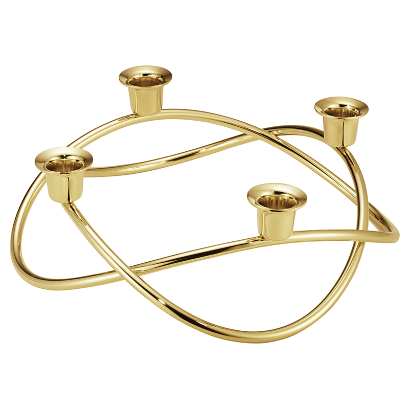 SEASON candleholder advent wreath gold plated Jensen