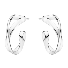 INFINITY 圈式耳環 - 925S 銀,小