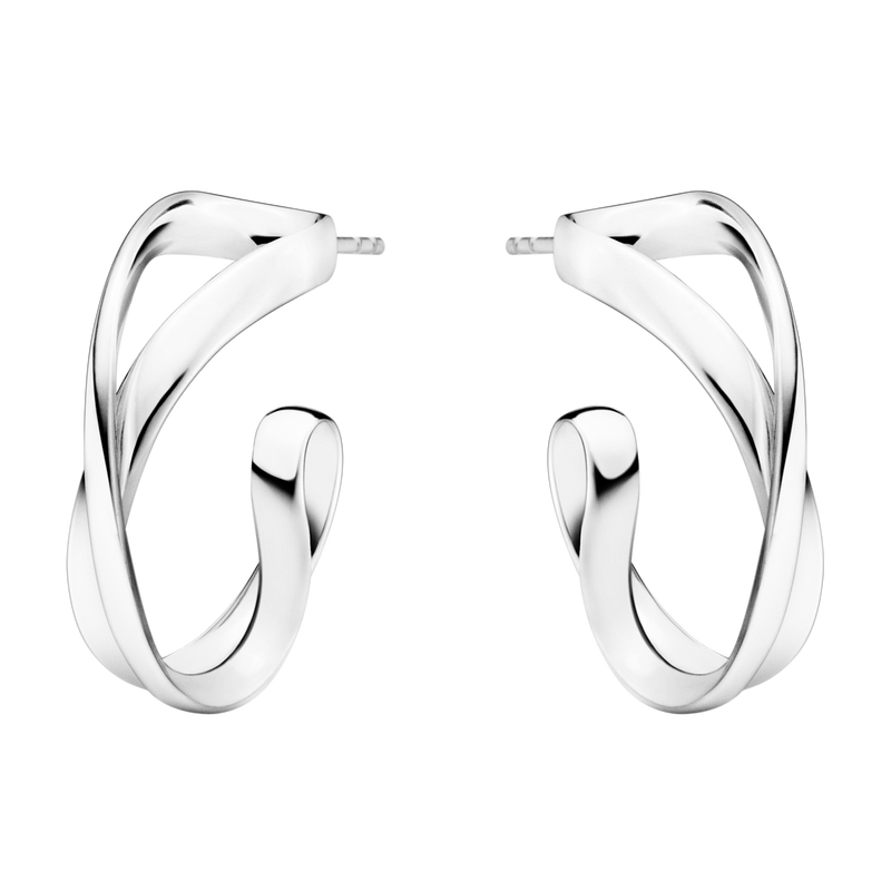 INFINITY 圈式耳环 - 925S 银,小
