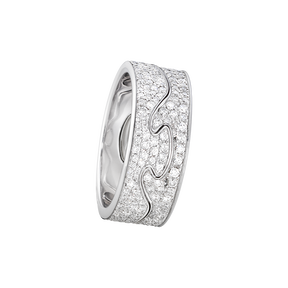 FUSION 2-delt ring - 18 kt. hvidguld med brillanter
