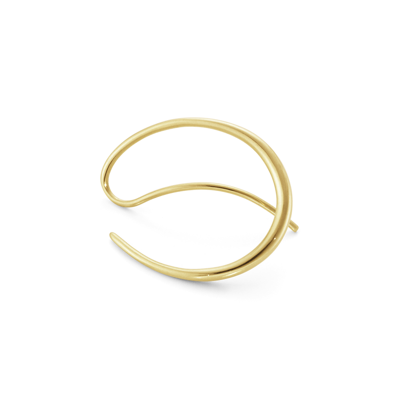 OFFSPRING earhoop, contemporary but classic gold hoop earring