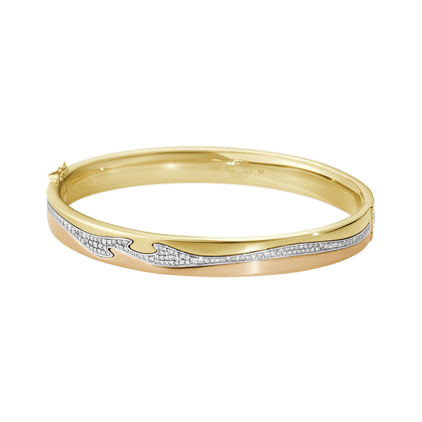 Fusion 18 Kt. yellow gold bangle with white diamonds | Georg Fusion 18 Kt. yellow gold bangle with white diamonds | Georg