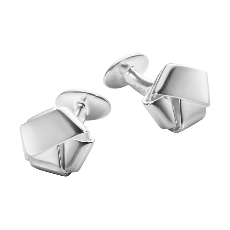 Mens sterling silver fold cufflinks Jensen