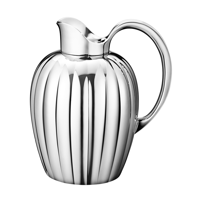 modern pitcher in stainless steel