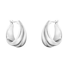Curve sculptural earrings in sterling silver Georg Jensen