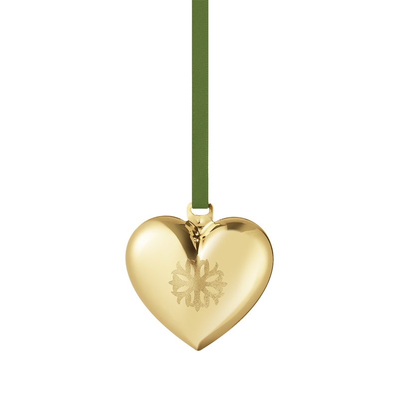 2020 Christmas Heart Decoration Gold Plated