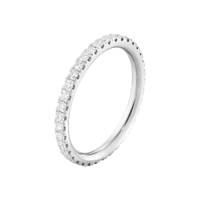 AURORA 戒指 - 18 K 白金，鑲嵌明亮式切割鑽石