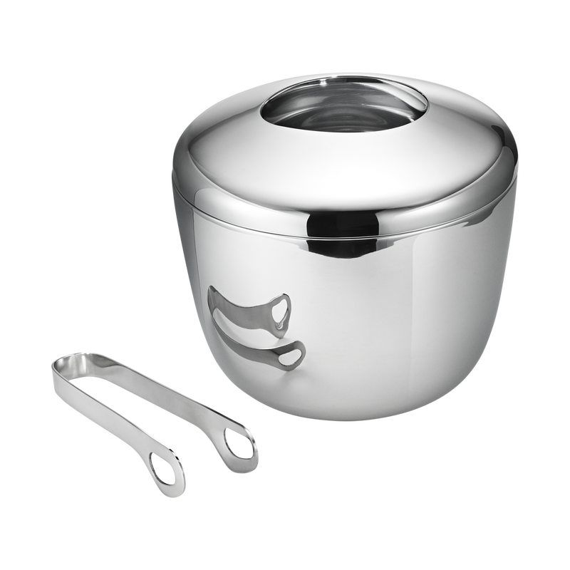 Sky stainless steel ice bucket with lid and tongs Jensen