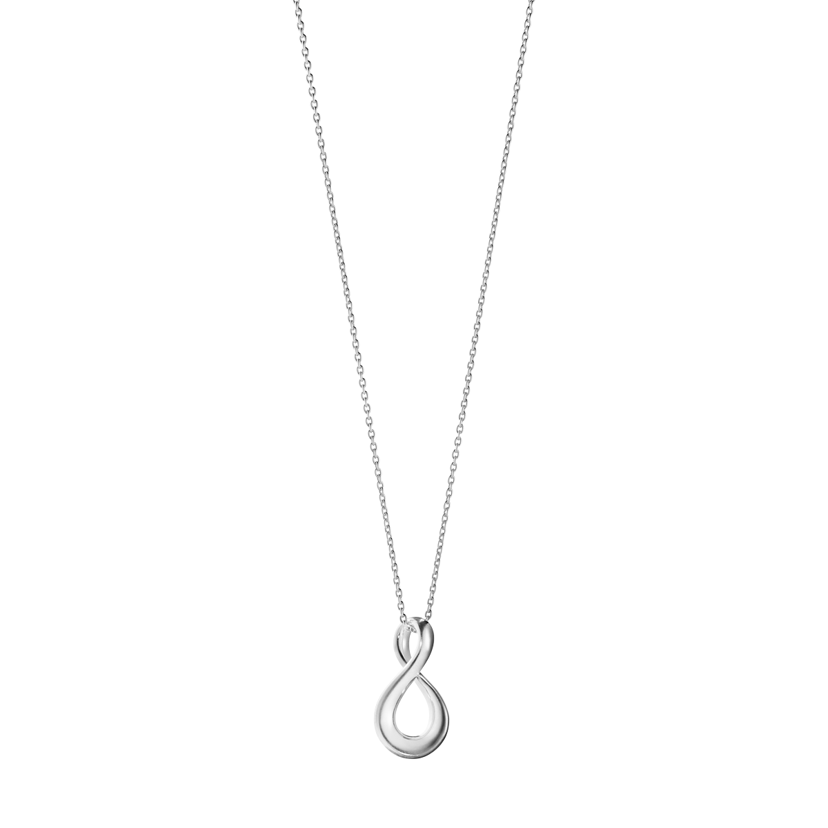Infinity sterling silver pendant necklace   Georg Jensen