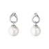 MAGIC 耳环 - 18k 白金搭配珍珠和钻石