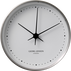 KOPPEL 22 cm wall clock, stainless steel with white dial