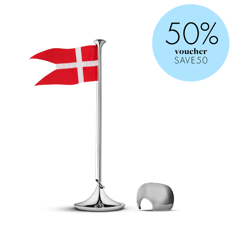 Georg Birthday Flag And Elephant Bottle Opener In Stainless Steel