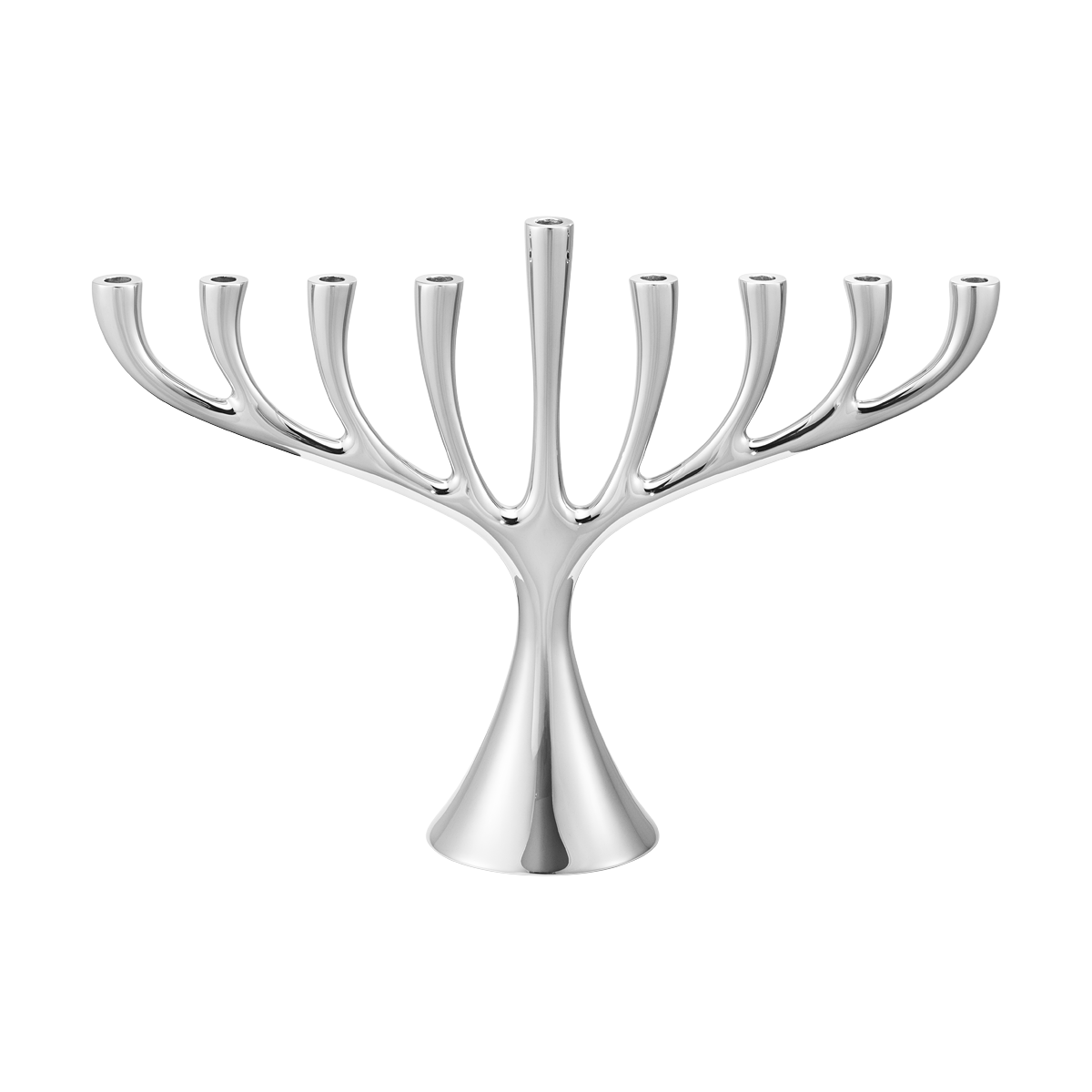 COBRA Menorah in stainless steel, mirror