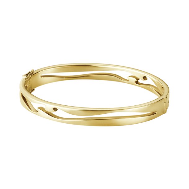 Fusion 18kt yellow gold open bangle | Georg Jensen