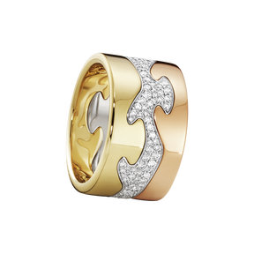 FUSION 3-delat ring - 18 kt. gult, rosé och vitt guld med briljanter FUSION 3-delat ring - 18 kt. gult, rosé och vitt guld med briljanter