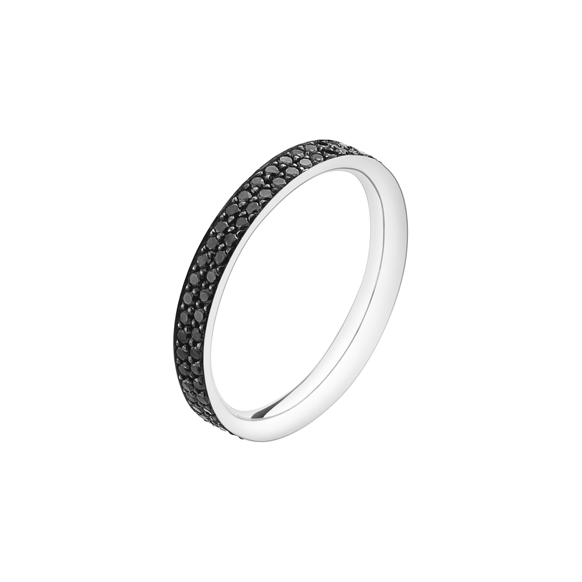 længde Fortov Modernisering Magic ring i 18 kt. hvidguld med sorte diamanter