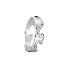 FUSION end ring - 18 kt. white gold with brilliant cut diamonds FUSION end ring - 18 kt. white gold with brilliant cut diamonds