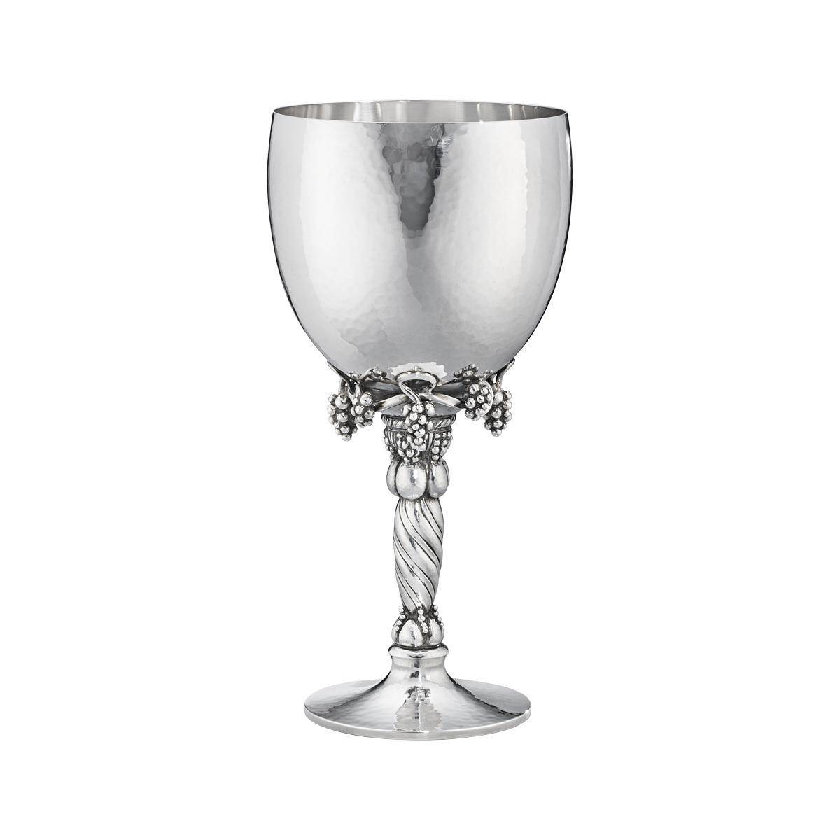 Grape Art Nouveau style goblet A in sterling silver   Georg Jensen