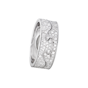FUSION 2-piece ring - 18 kt. white gold with brilliant cut diamonds