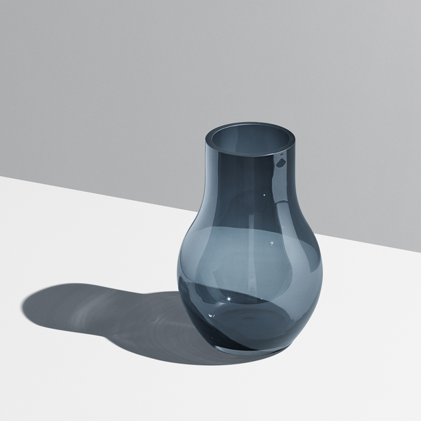   Cafu Vase M-size ★新品・未使用★ CAFU modern vase handmade in heavy blue glass | Georg Jensen