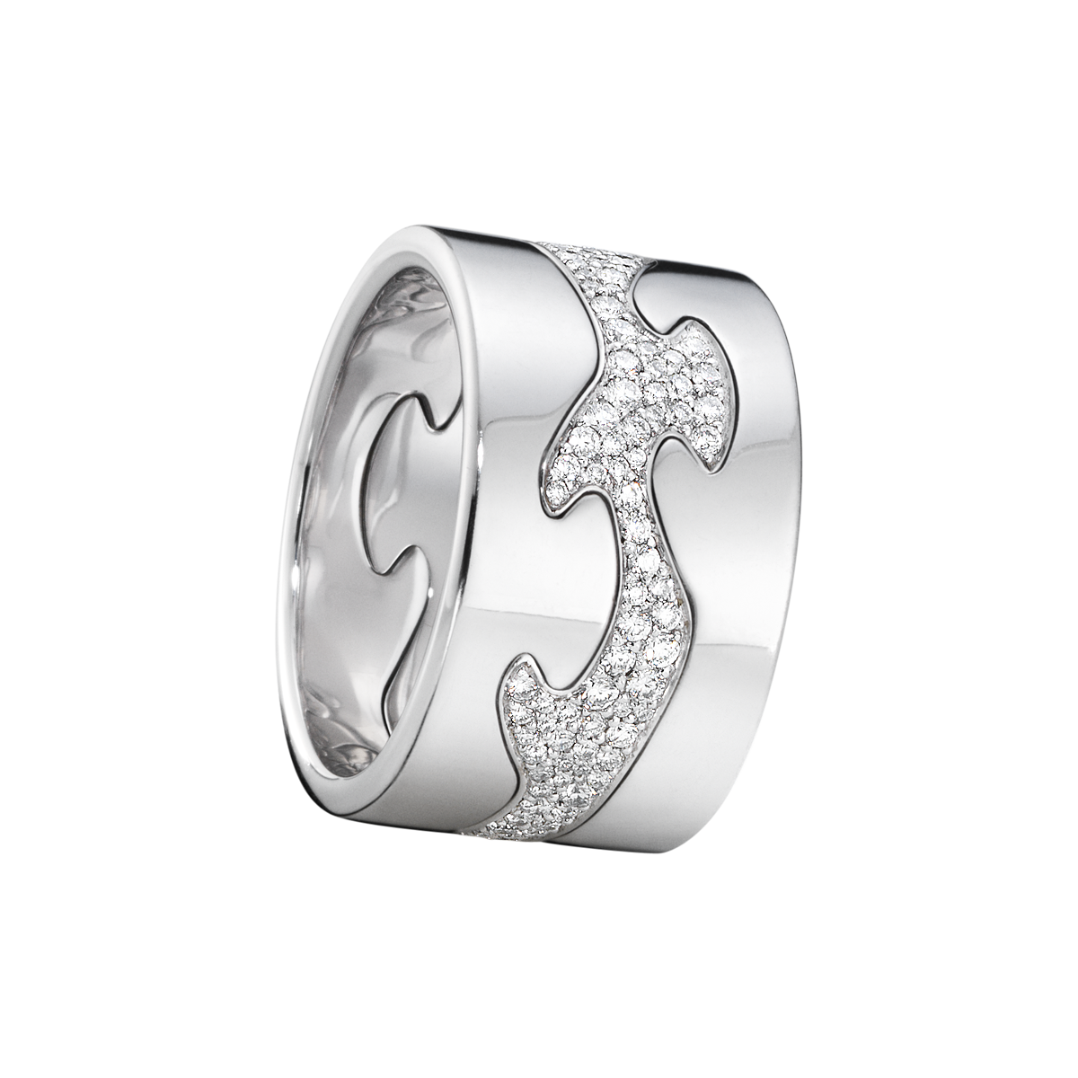 Fusion 3 piece ring in 18kt. white gold 