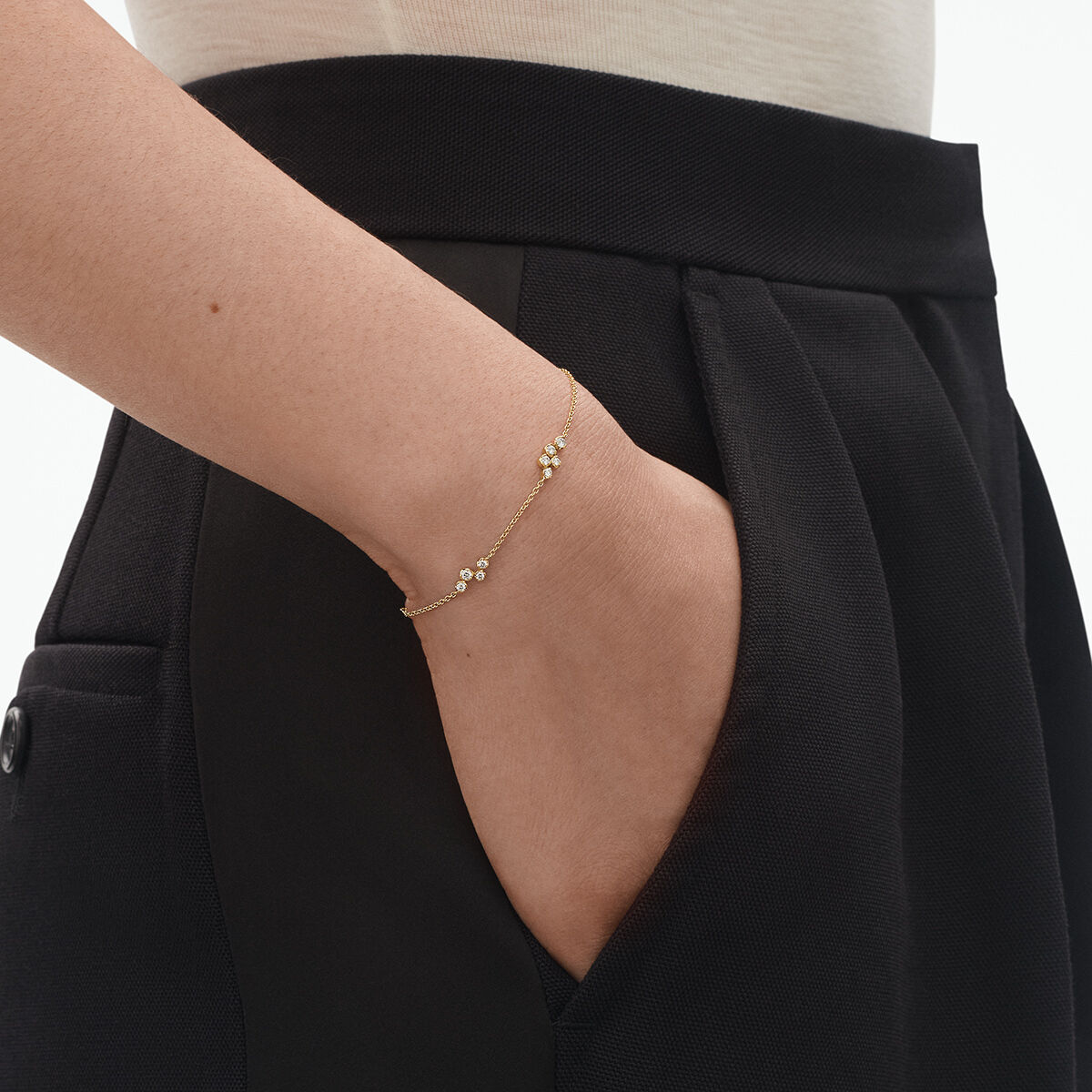 GEORG JENSEN SIGNATURE DIAMONDS ブレスレット - 18Kゴールド