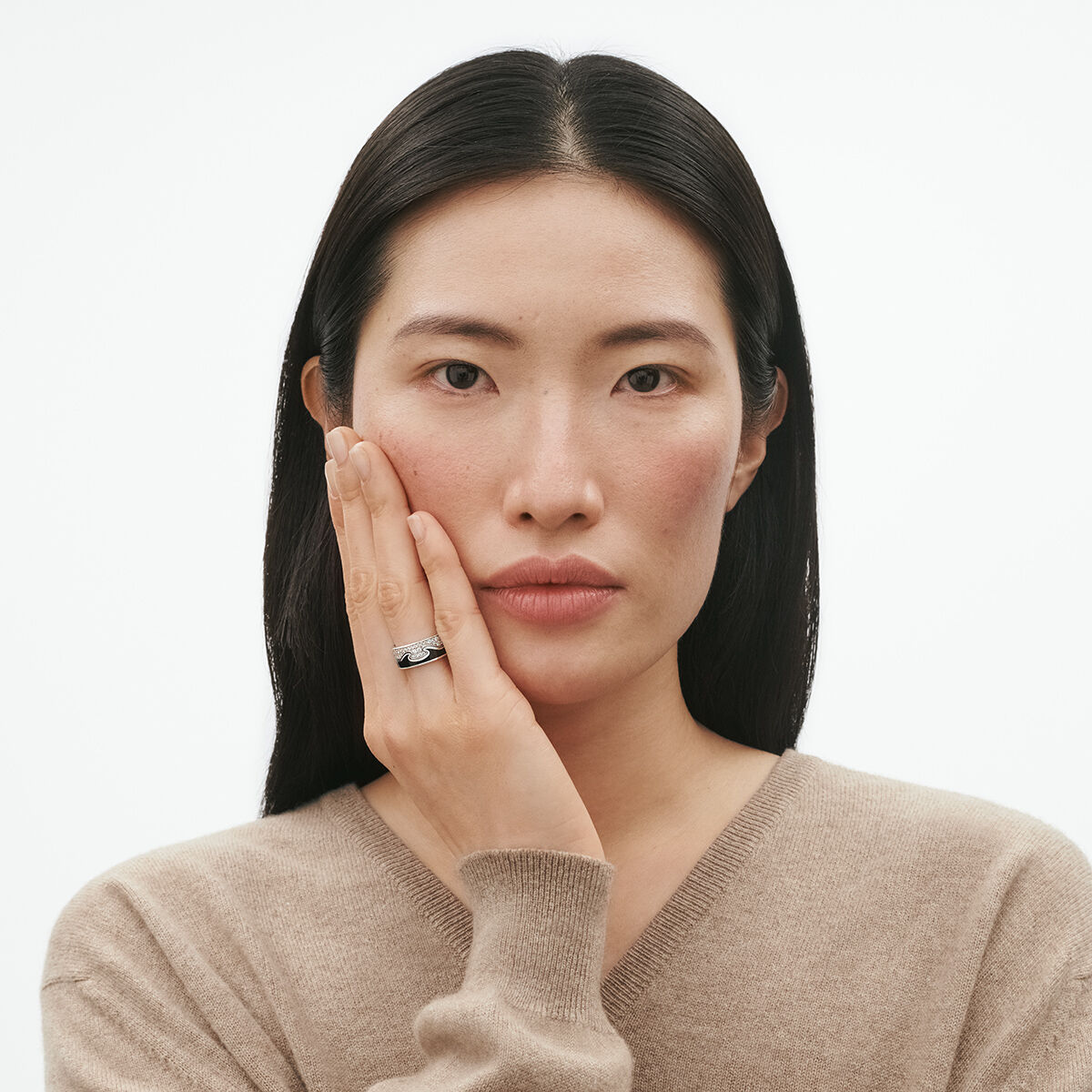 ☆レスブロンド☆　アイブリン&フェイスプリン　2セット OFFSPRING mother daugther ring in 18k yellow gold | Georg Jensen