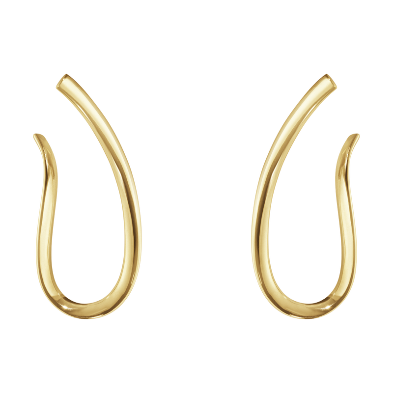 Infinity Earrings 18 Kt Yellow Gold