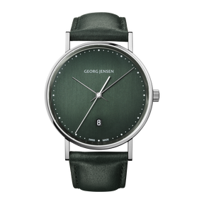 <p>KOPPEL - 41 mm 腕錶，石英機芯，綠色錶盤搭配綠色皮革錶帶