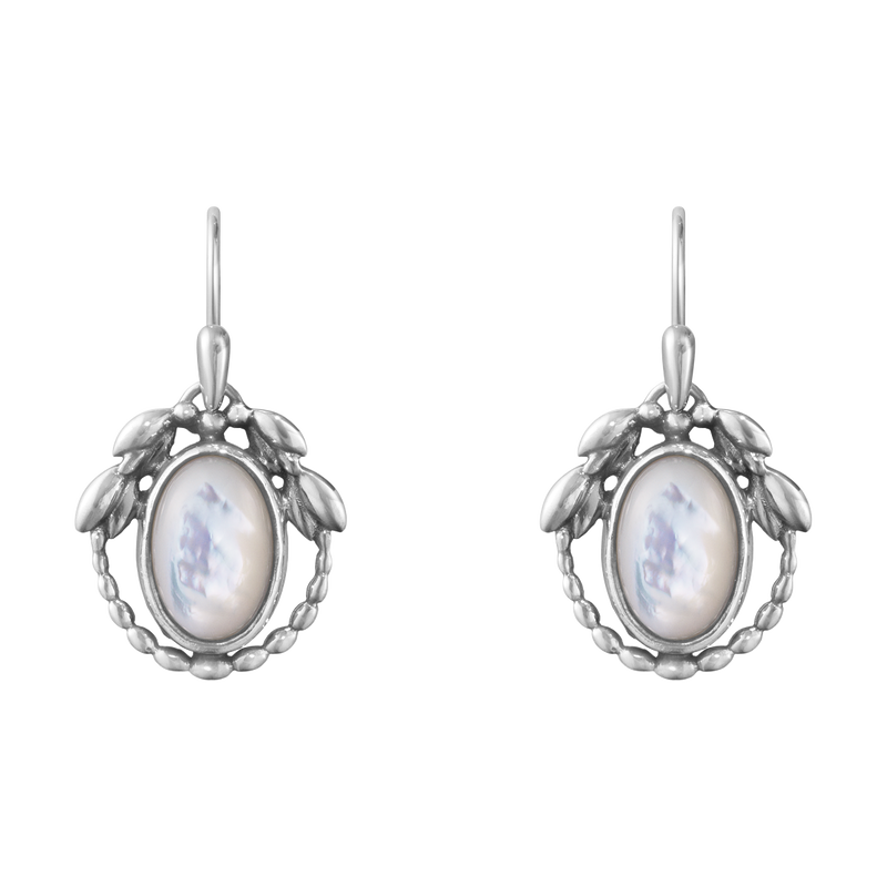 2021 Heritage Earrings In Sterling Silver And Mother Of Pearl Georg Jensen